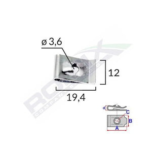 Clips metalic fixare universal set 25 buc Romix 16035 – imagine 2