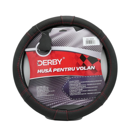 Husa volan piele naturala DERBY Rosu (37-39 cm) DBHVB502R