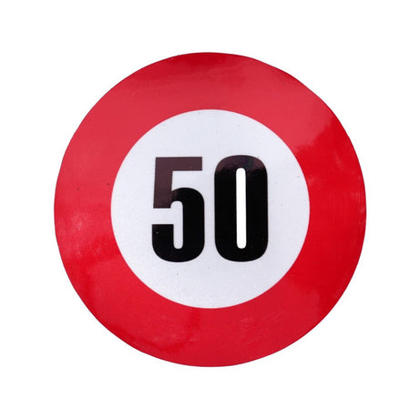 Autocolant reflectorizant limita viteza 50 km/h fi12 cm Runkit RKAB050