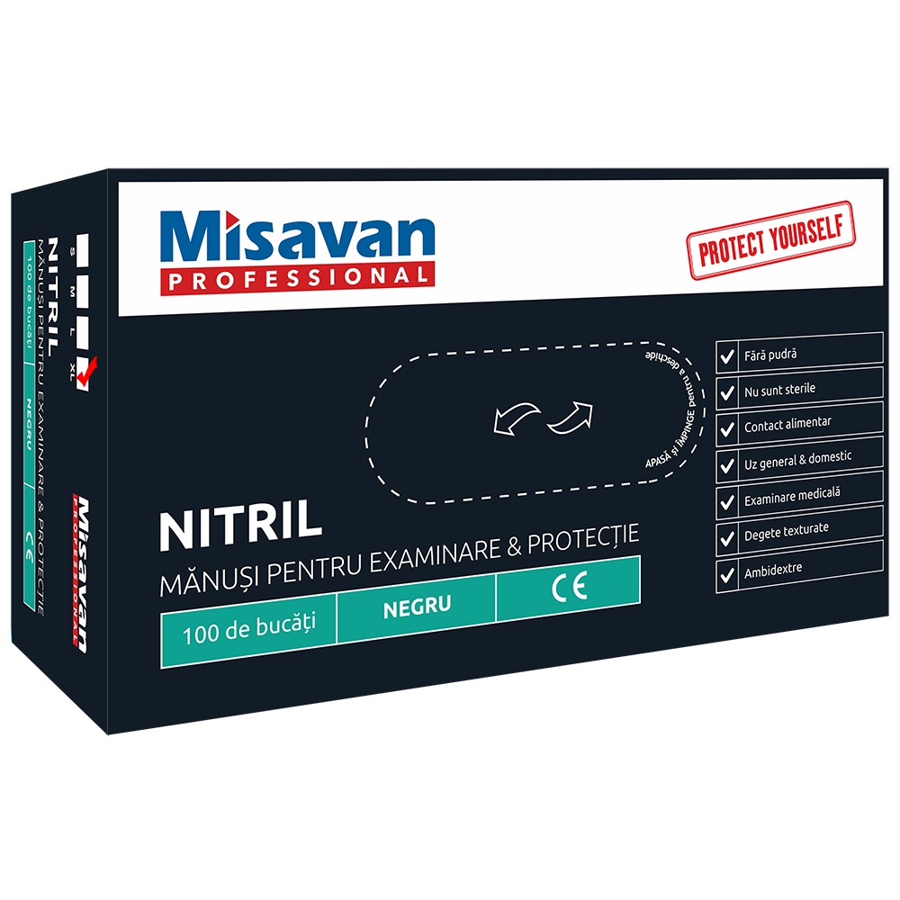Manusi nitril Misavan, negru XL 90015779