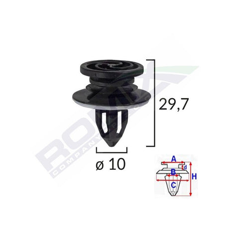 Clips tapiterie usi pentru Audi A4 set 10 buc Romix C50468