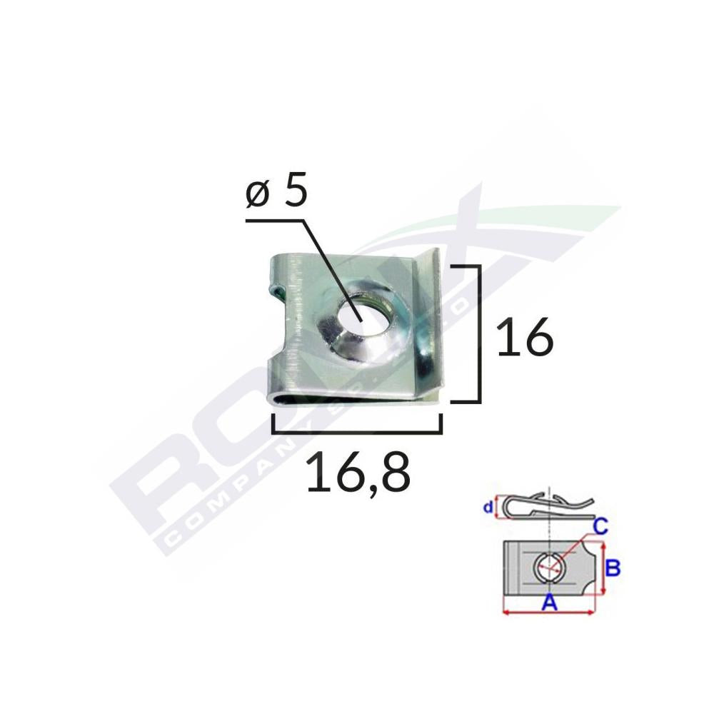 Clips metalic fixare universal set 10 buc Romix 16151