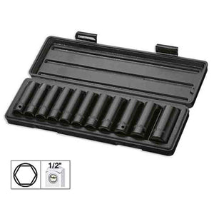 Set 11 tubulare de impact hex. de 1/2` Jbm 52342