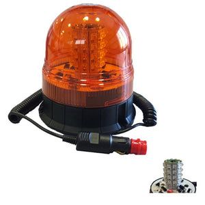 Girofar intermitent cu leduri 12-24V. baza magnetica Jbm 52375