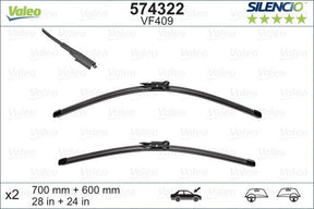 Set lamela stergator Valeo Silencio FlatBlade OE 700/600 mm 574322