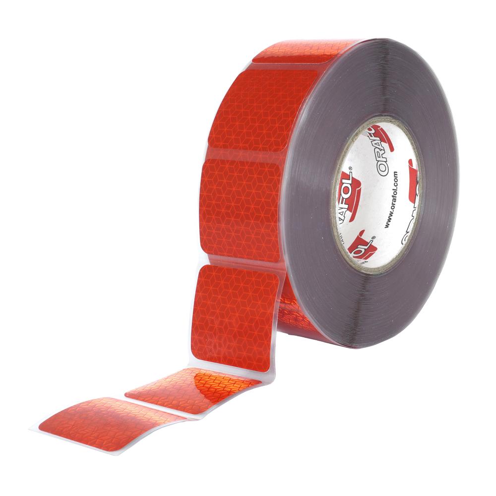 Banda reflectorizanta segmentata reflexite orafol rosu 50MMX50M ece 104 Mega Drive 104245