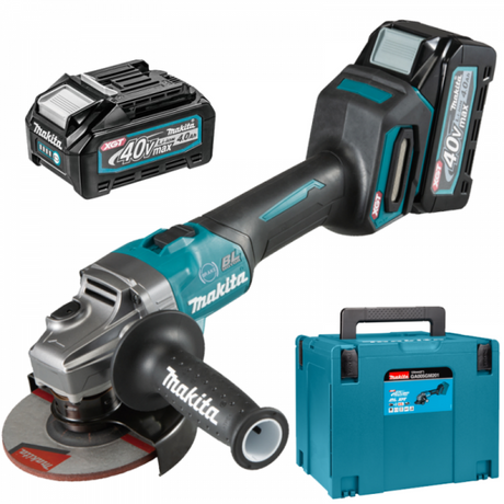Polizor unghiular brushless, cu 2 acumulatori Li-Ion, 40V XGT, 4Ah Makita GA005GM201