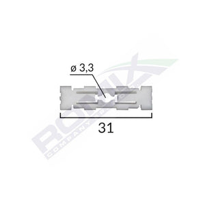 Clips fixare plafonpentru grup vag - alb set 10 buc Romix 20516