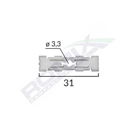 Clips fixare plafonpentru grup vag - alb set 10 buc Romix 20516