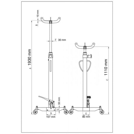Cric de groapă 600 kg Clas OH0286 – imagine 2