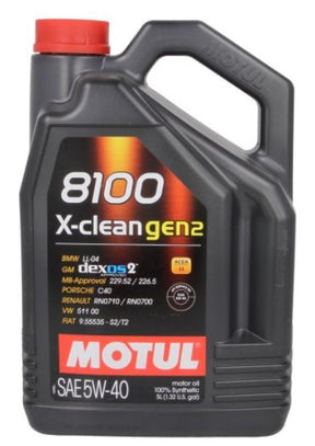 Ulei motor turisme Motul 8100 X-Clean Gen2 5W40 5L 109762