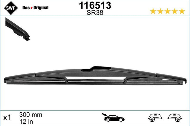 Lamela stergator spate SWF Wiper Rear LHD/RHD 300 mm 116513