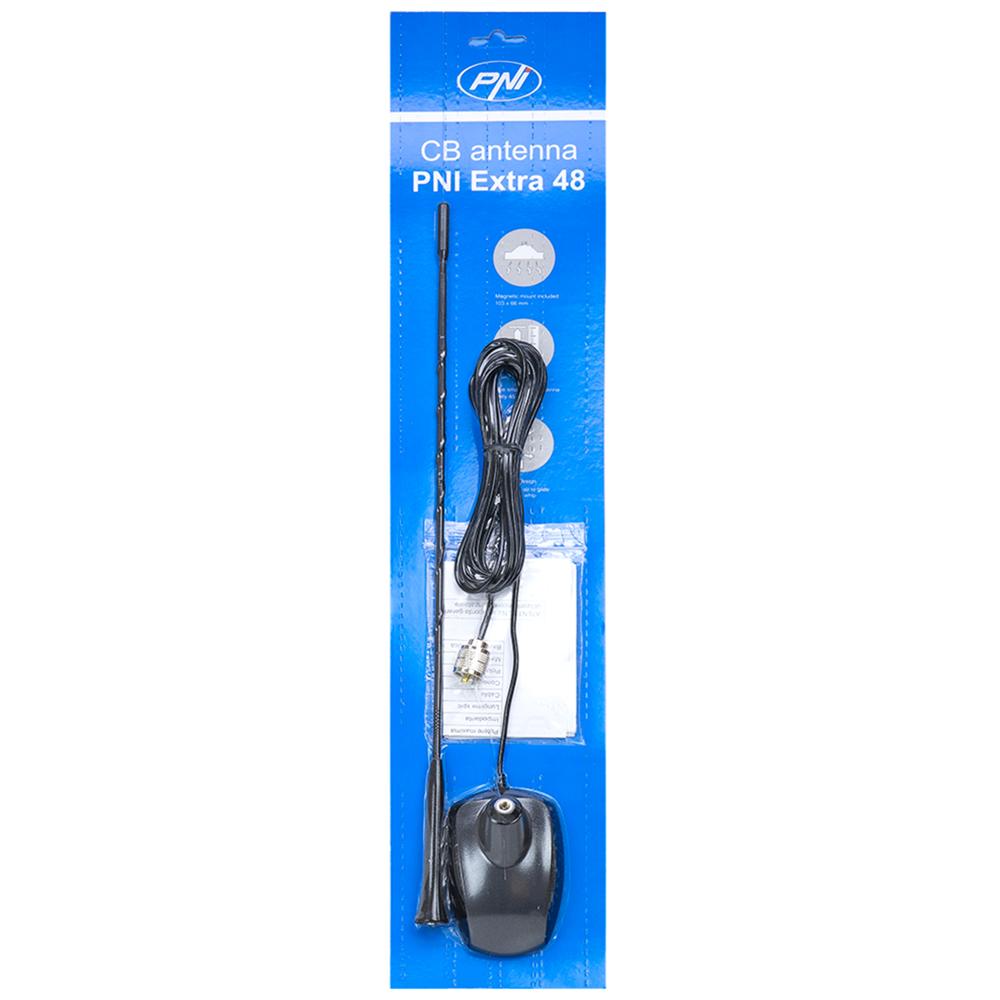 Antena cb Pni extra 48, LUNGIME45 cm, fibra de sticla, cu magnet inclus PNI-EXTRA48
