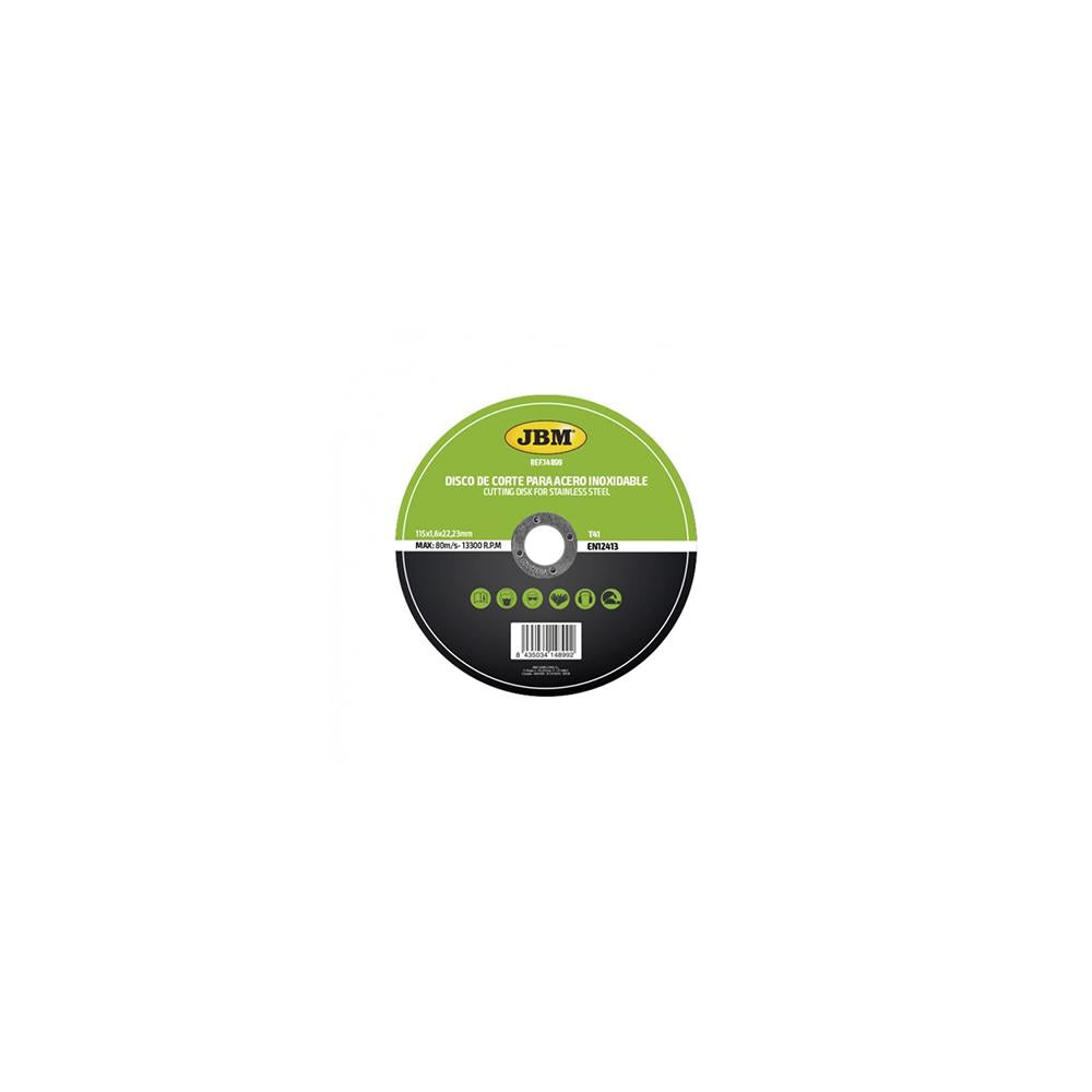 Disc de taiere debitare in otel inoxidabil 115 x 1.6MM T41 Jbm 14899