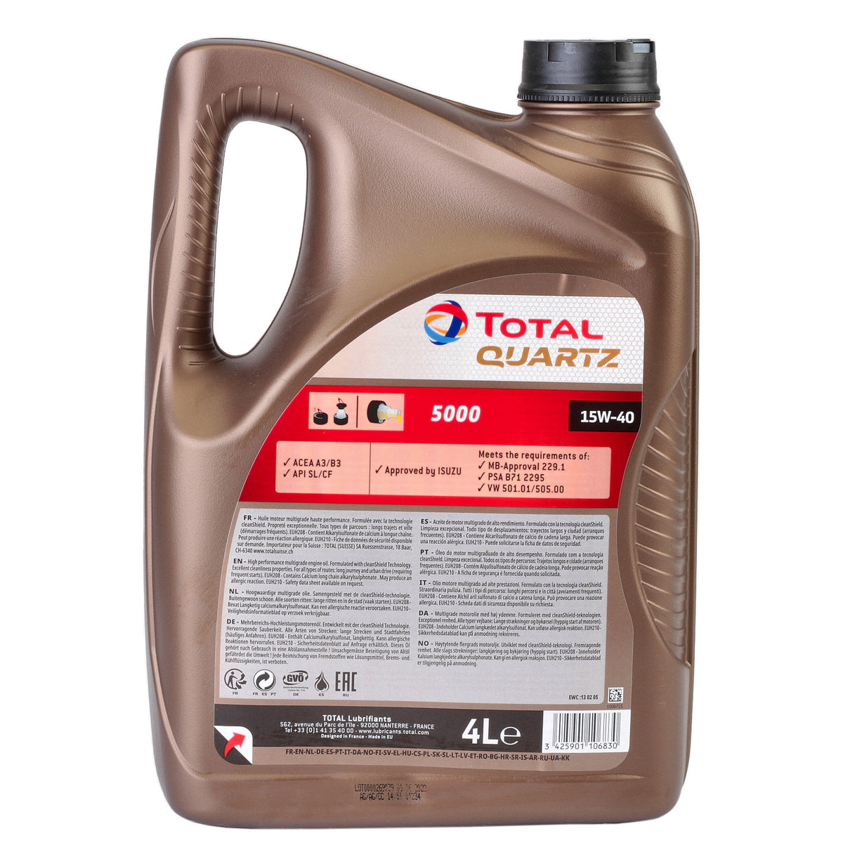 Ulei motor Total Quartz 5000 15W40 4L 166482 – imagine 3