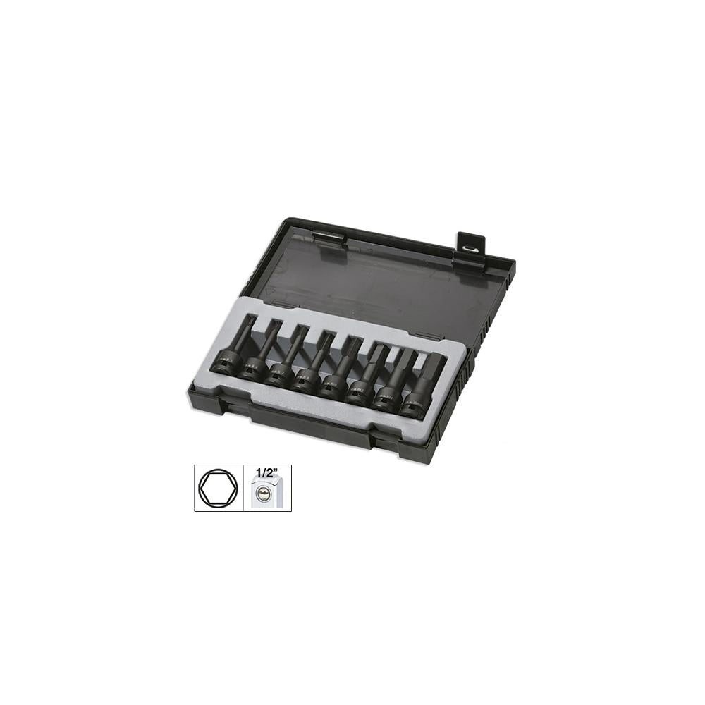 Set 8 imbusuri de impact hex. lungi de 1/2` Jbm 52339