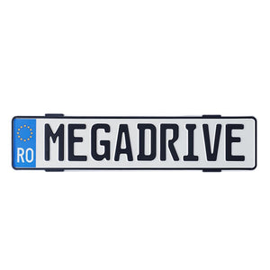 Suport numar inmatriculare Mega Drive fara rame set 4 buc (fata + spate) negru 45194