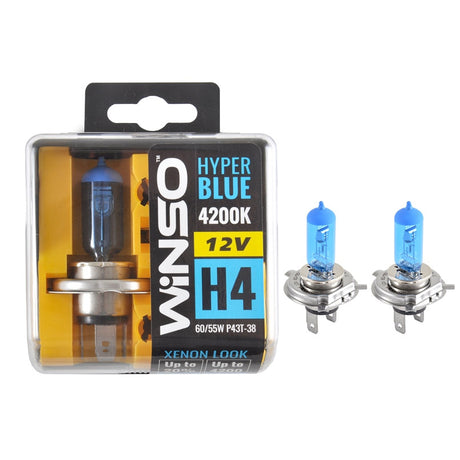 Bec Halogen Winso Hyper Blue H4 - 12V, 60/55W P43t-38 ● 4200K ● Set 2 buc 712450