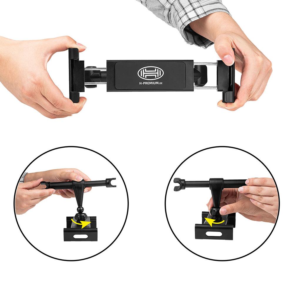 Suport auto premium pentru tableta cu prindere in tetiera Heyner 511860