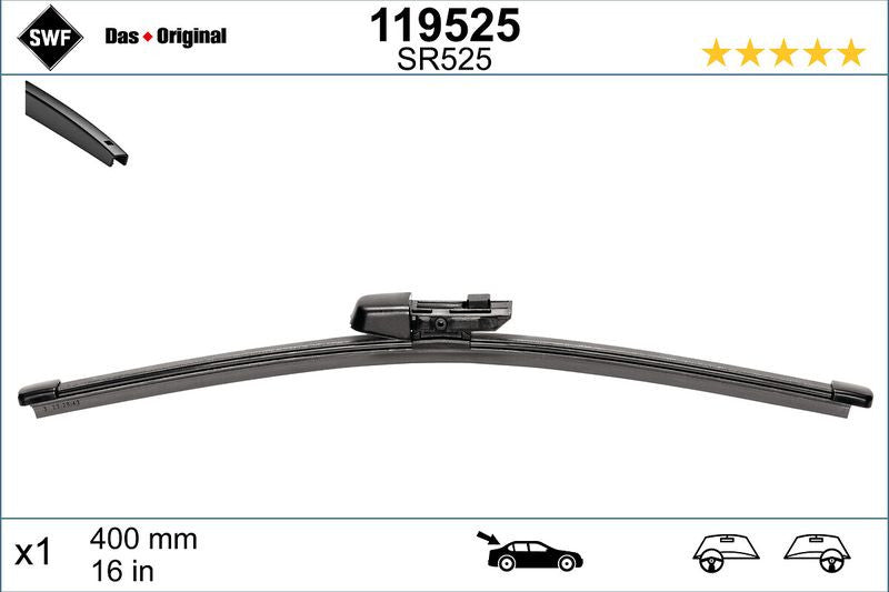 Lamela stergator spate SWF Wiper FB REAR LHD/RHD 400 mm 119525