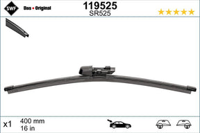 Lamela stergator spate SWF Wiper FB REAR LHD/RHD 400 mm 119525