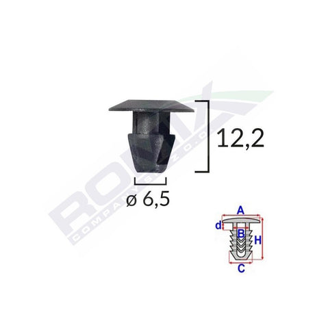 Clips garnitura usa pentru fiat/alfa romeo/lancia set 25 buc Romix 10093
