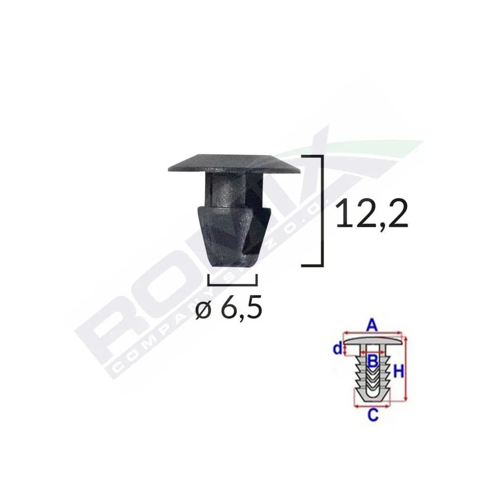 Clips garnitura usa pentru fiat/alfa romeo/lancia set 25 buc Romix 10093 – imagine 2