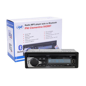 Radio MP3 player auto Pni clementine 8428BT, 4X45W, 12V, 1 din, cu sd, USB, aux, rca si bluetooth PNI-8428BT
