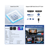 Adaptor Wireless Android 13 CarPlay & Android Auto – Netflix YouTube