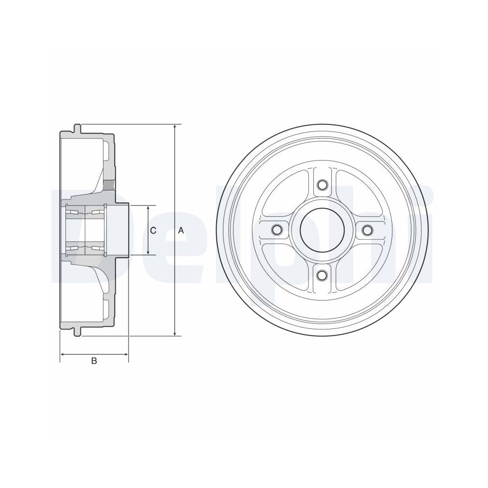 Tambur frana Delphi BFR624