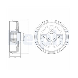 Tambur frana Delphi BFR624