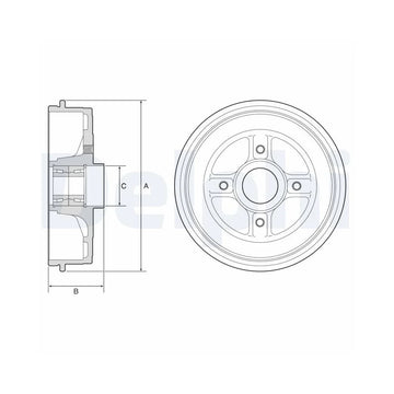 Tambur frana Delphi BFR624