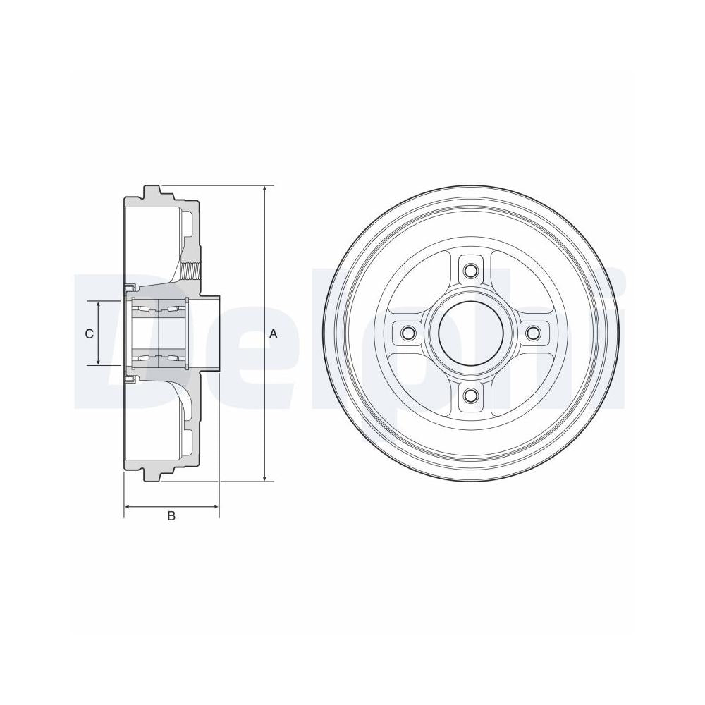 Tambur frana Delphi BFR626