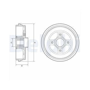 Tambur frana Delphi BFR626