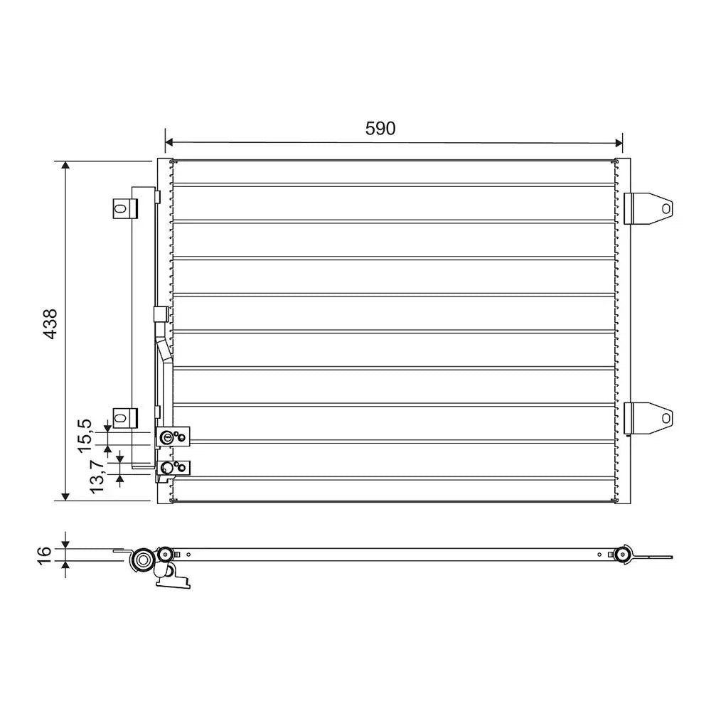 Radiator aer conditionat (condensor) Valeo 812749
