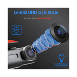 Camera auto DVR 4K dual lens B53P GPS WiFi cu ecran LCD night vision