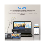 Camera auto DVR 4K dual lens B53P GPS WiFi cu ecran LCD night vision