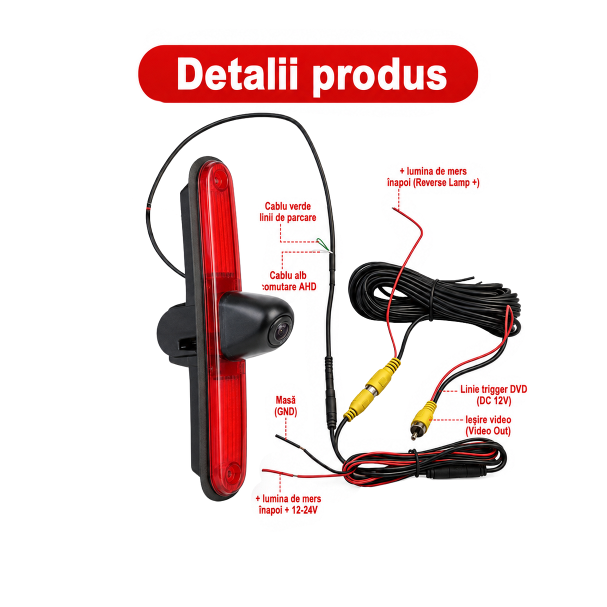 Camera marsarier stop frana Fiat Ducato X250 X290 Boxer Jumper CCD