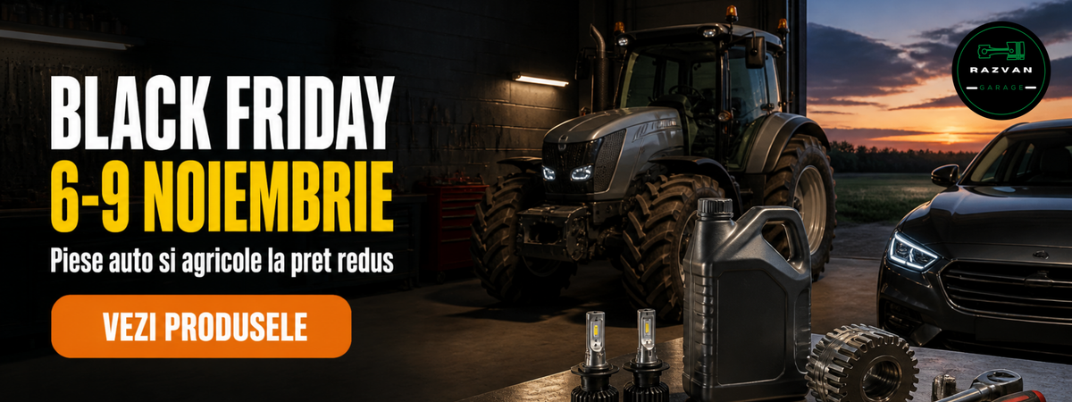 Black Friday la Razvan Garage, 6–9 noiembrie: piese auto și agricole la preț redus