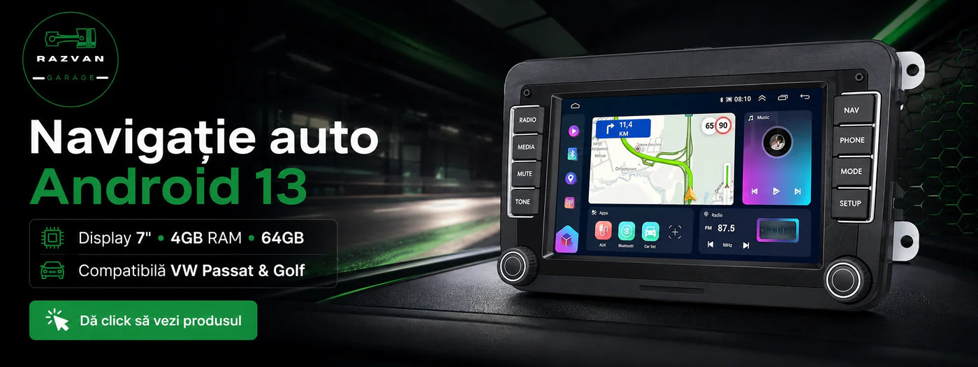 Desktop navigatie auto Android 13 display 7 inch 4gb ram 64gb VW Passat Golf