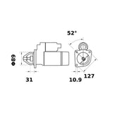 Electromotor tractor 12 V 4,0 kW Deutz-Fahr/Fendt/Same – MAHLE MS69