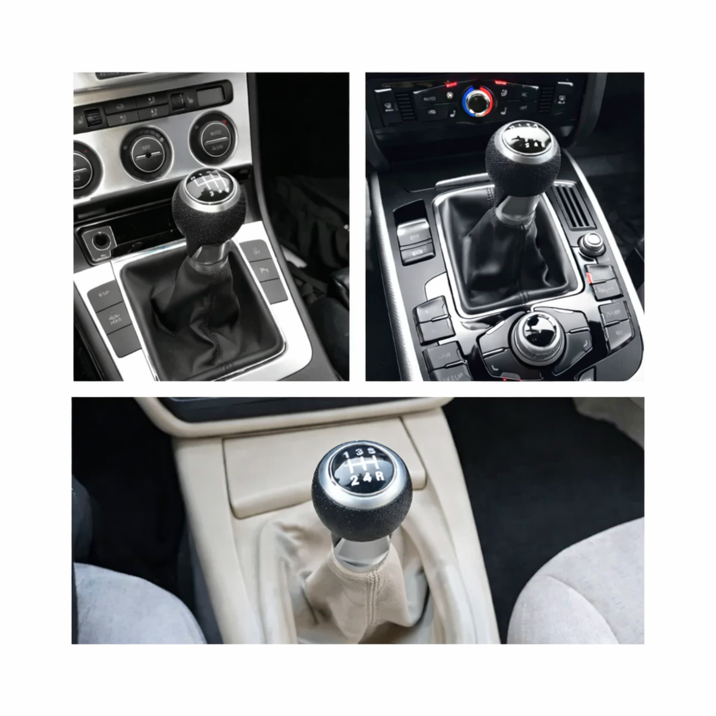 Nuca schimbator viteze piele perforata 6 trepte Audi Seat Skoda VW5