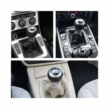 Nuca schimbator viteze piele perforata 6 trepte Audi Seat Skoda VW5
