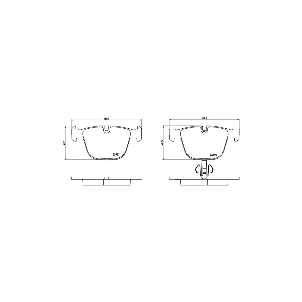 Set placute frana spate Brembo P 06 053