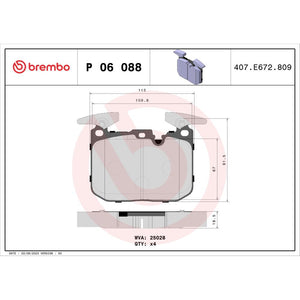 Set placute frana Brembo P 06 088