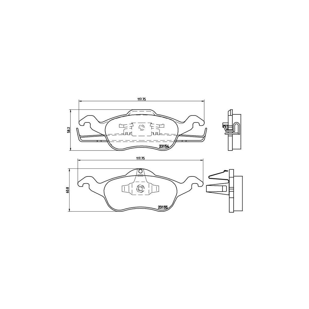 Set placute frana Brembo P 24 046