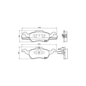 Set placute frana Brembo P 24 046