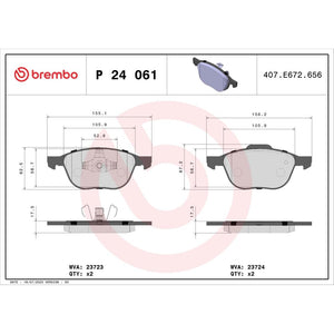 Set placute frana Brembo P 24 061