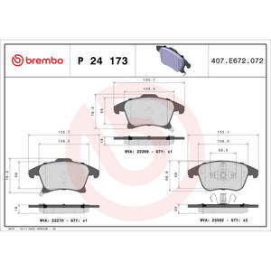 Set placute frana Brembo P 24 173
