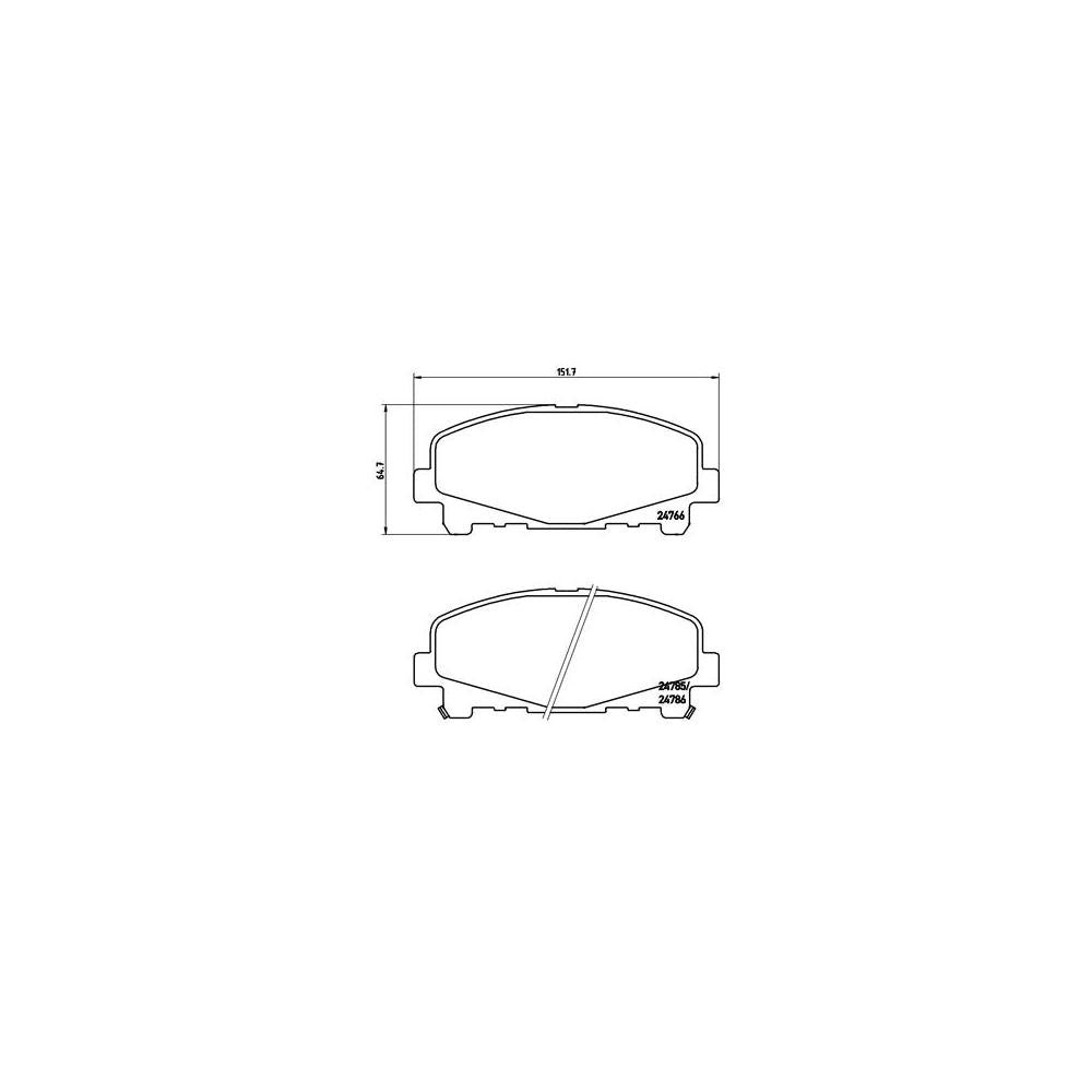 Set placute frana fata Brembo P 28 043